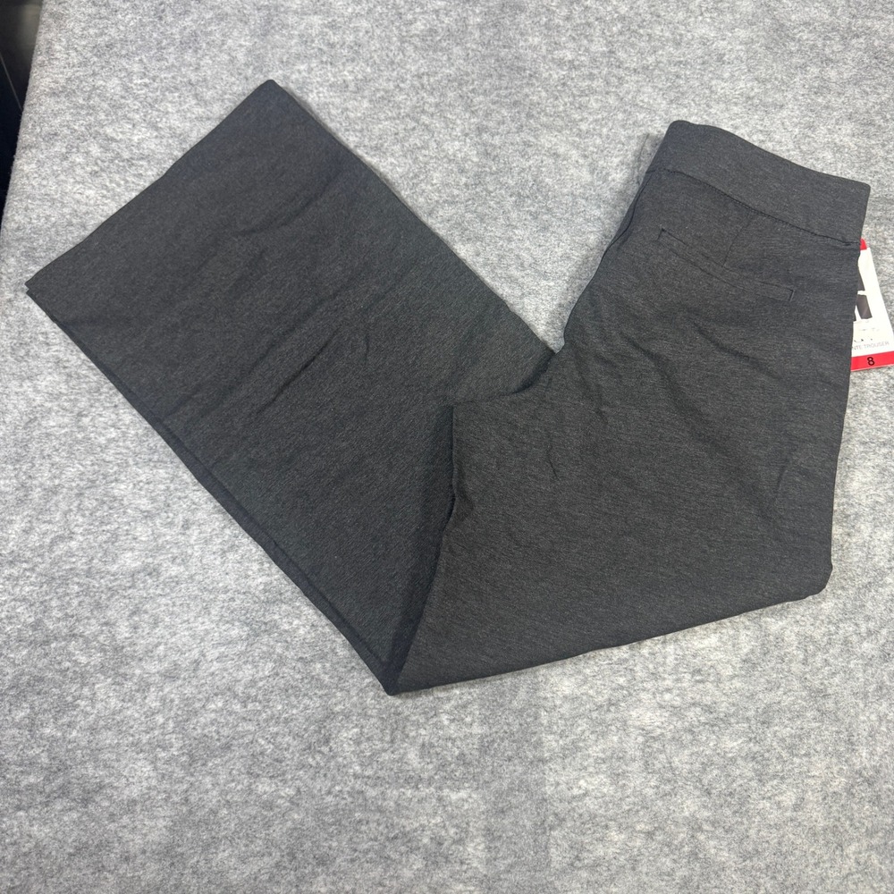 Gloria Vanderbilt Womens Pull On Ponte Trouser Wide Leg Gray Size 8 NWT